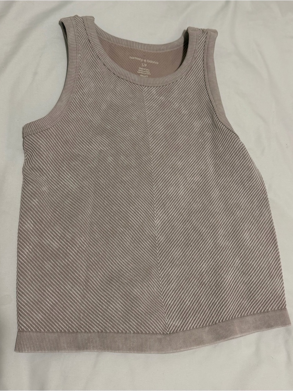 Harmony Balance Ribbed Tank Top in Mauve Taupe